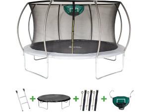 Trampoline with jumper net - Ø 4.25 m - Grey