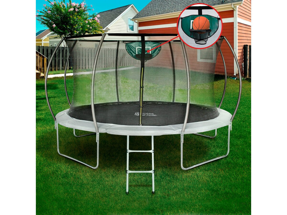 Trampoline with jumper net - Ø 4.25 m - Grey
