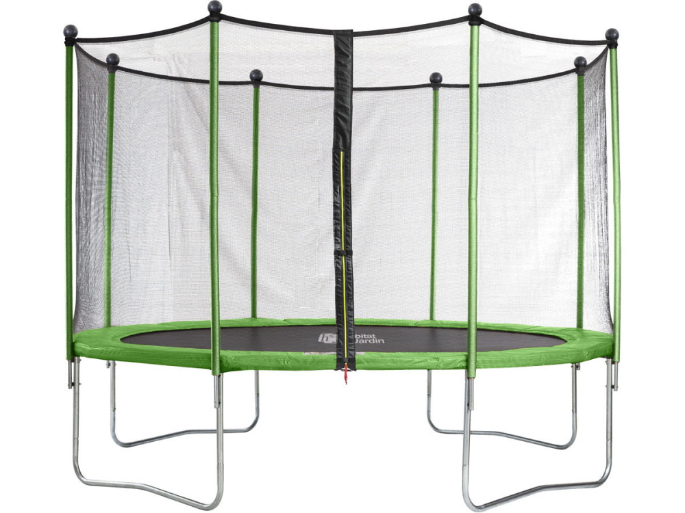Trampoline "Yoopi" - Ø 4.25 m (13 ft. 11 in.) - with net + ladder + cover