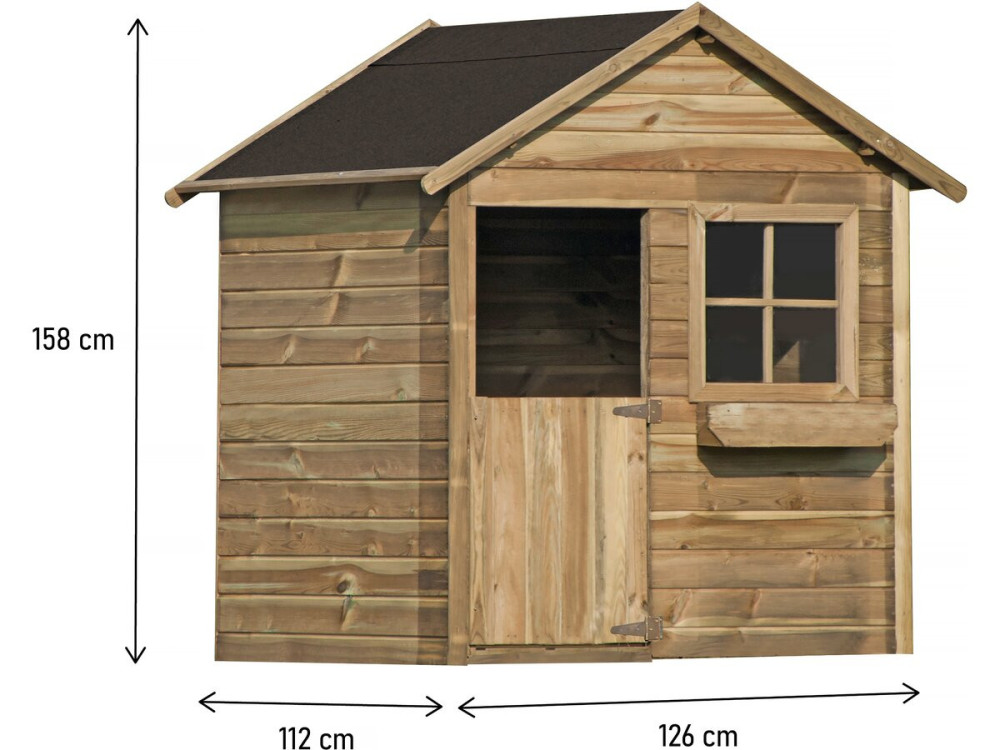 Coccinelle" little house - 126 x 112 x 158 - Wood