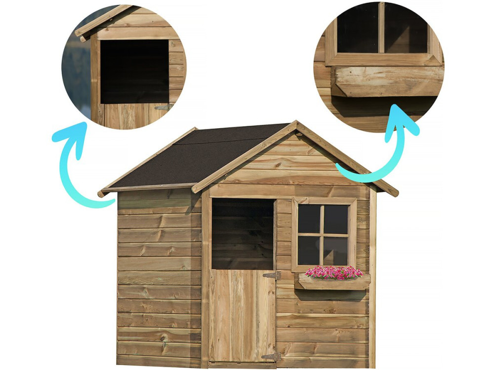 Coccinelle" little house - 126 x 112 x 158 - Wood
