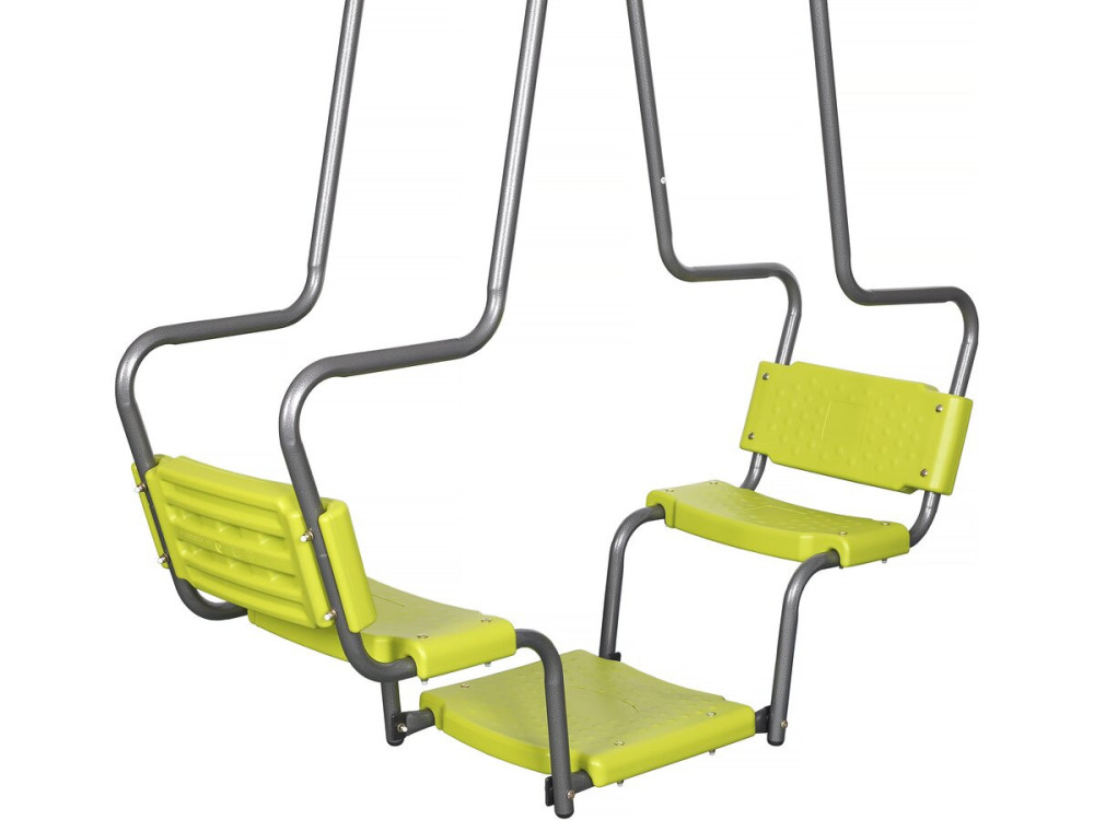 Ludo II" metal gantry with slide and 4 apparatus - Green