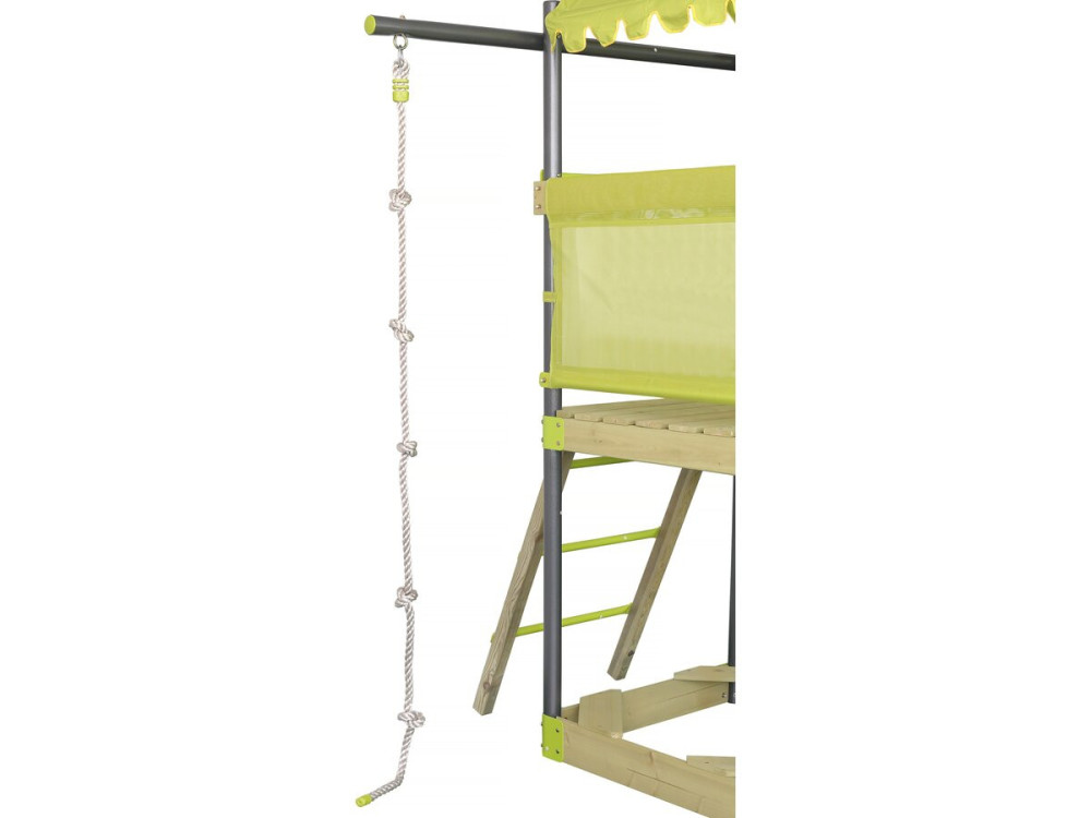 Sohane" metal swing playground with slide and sandbox - Green