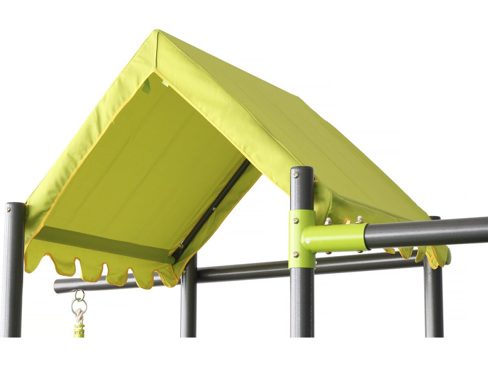 Sohane" metal swing playground with slide and sandbox - Green