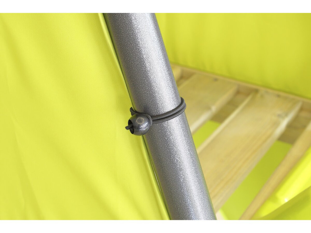 Dany" metal play structure with slide - 5 apparatus - Green