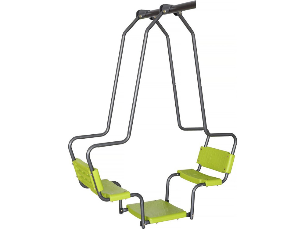 Metal playground swing "Lenny" - 4 apparatus - Green