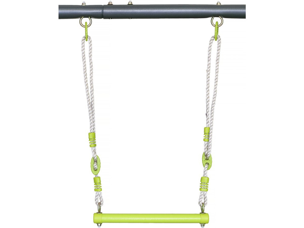 Kylian" metal play structure with slide - 4 apparatus - Green