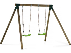 Eden" wooden swing - With 2 swings.