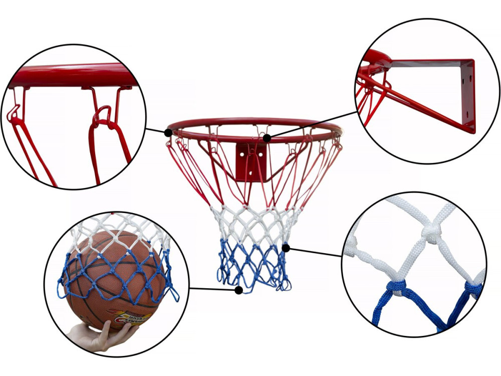 Universal basketball hoop for wooden frames