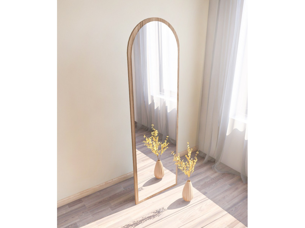 Emma" wooden mirror - 50 x 160 cm - Brown