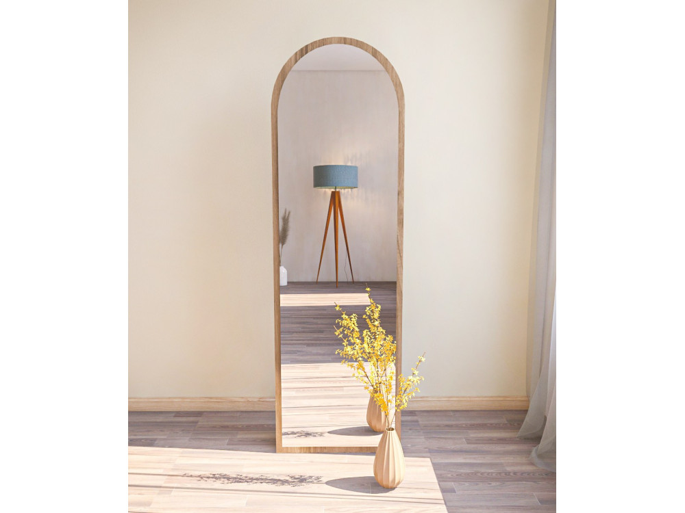 Emma" wooden mirror - 50 x 160 cm - Brown