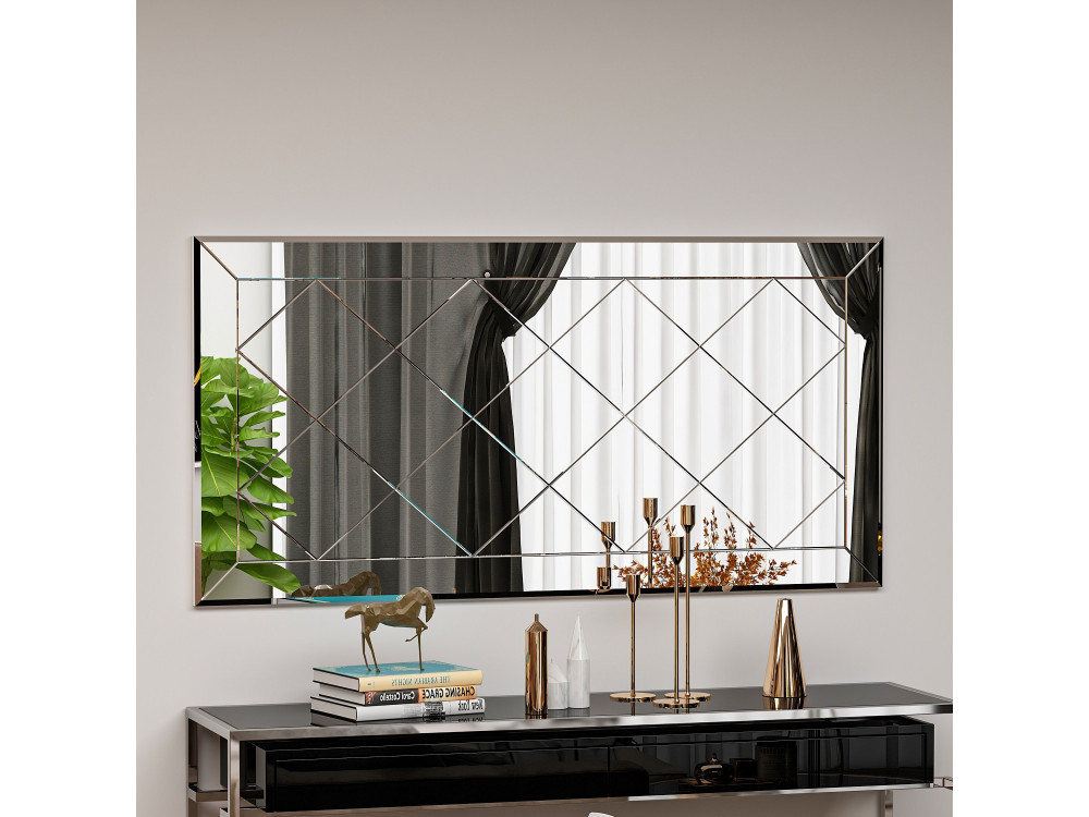 Pauli" wooden mirror - 120 x 60 cm - White