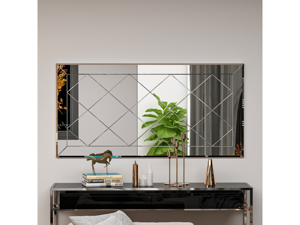 Pauli" wooden mirror - 120 x 60 cm - White