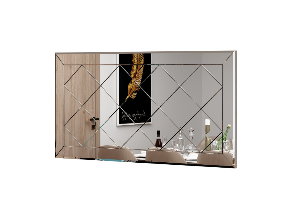 Pauli" wooden mirror - 120 x 60 cm - White