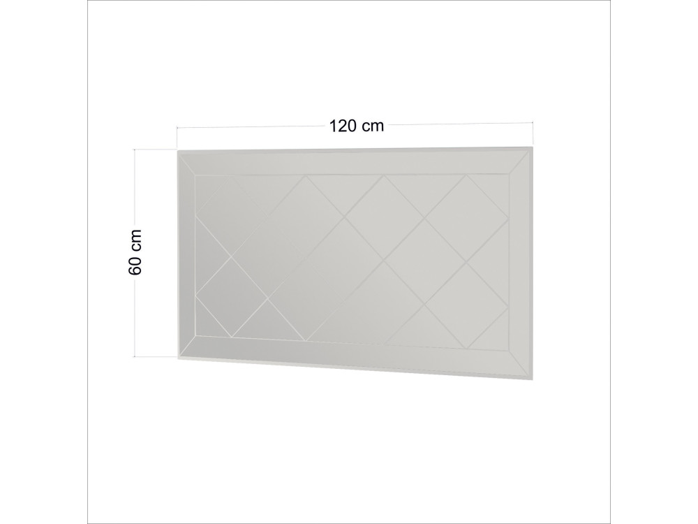 Pauli" wooden mirror - 120 x 60 cm - White