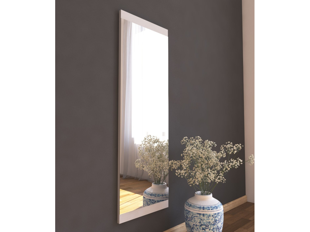 Azus" wooden mirror - 40 x 120 cm - White