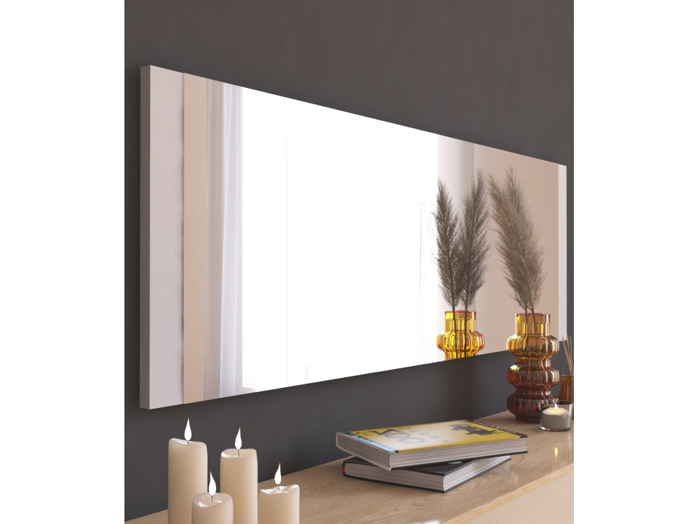 Azus" wooden mirror - 40 x 120 cm - White