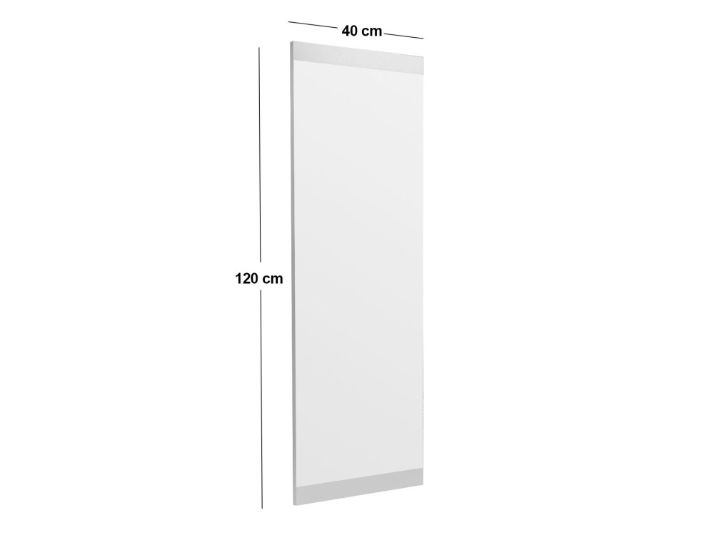 Azus" wooden mirror - 40 x 120 cm - White