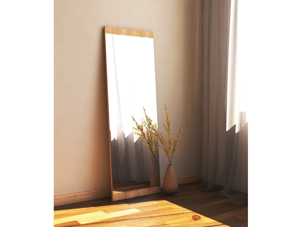 Azus" wooden mirror - 40 x 120 cm - Brown