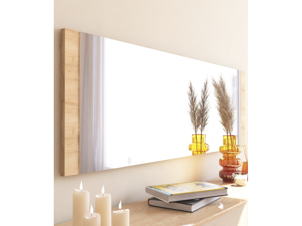 Azus" wooden mirror - 40 x 120 cm - Brown