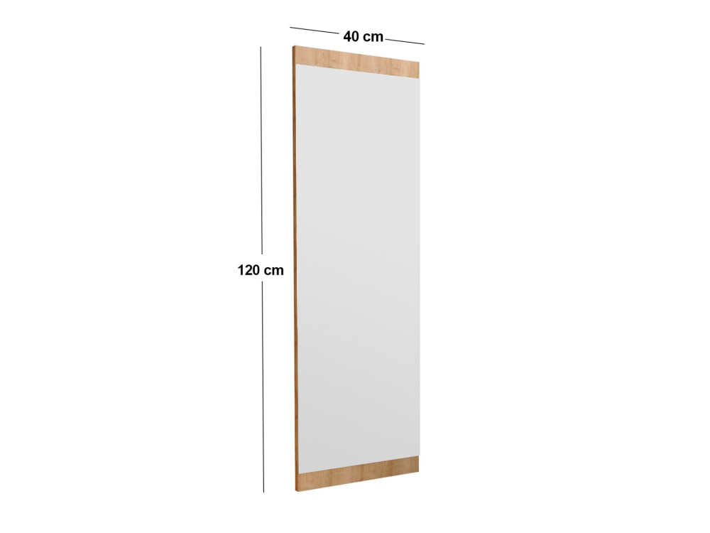 Azus" wooden mirror - 40 x 120 cm - Brown