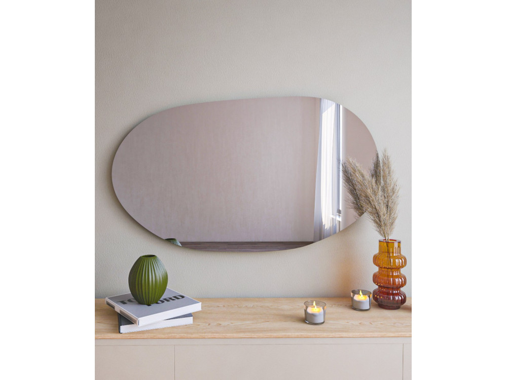 Vanomi" wooden mirror - 52 x 89 cm - Black