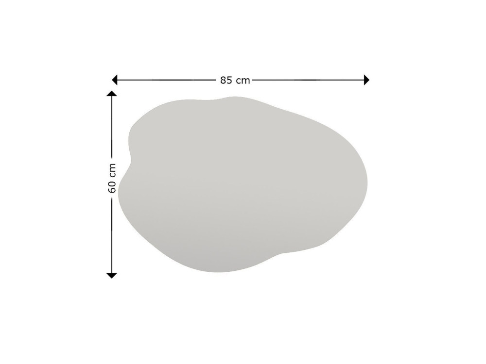Ohho" wooden mirror - 60 x 85 cm - Black