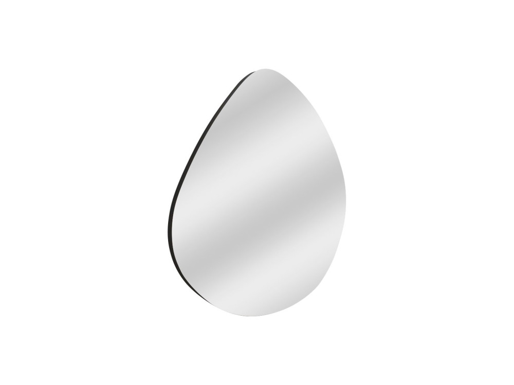 Besso" wooden mirror - 60 x 60 cm - Black