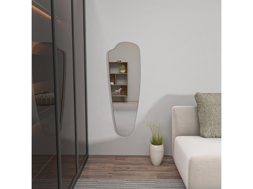 Reos" wooden psyche mirror - 40 x 120 cm - Transparent