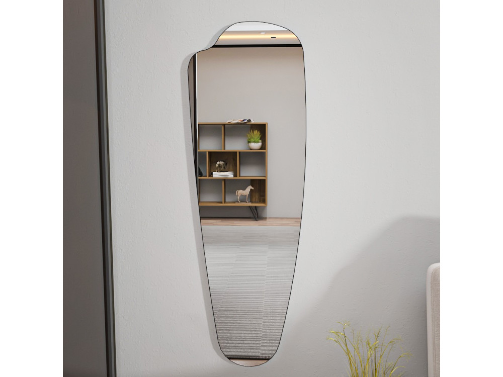 Reos" wooden psyche mirror - 40 x 120 cm - Transparent