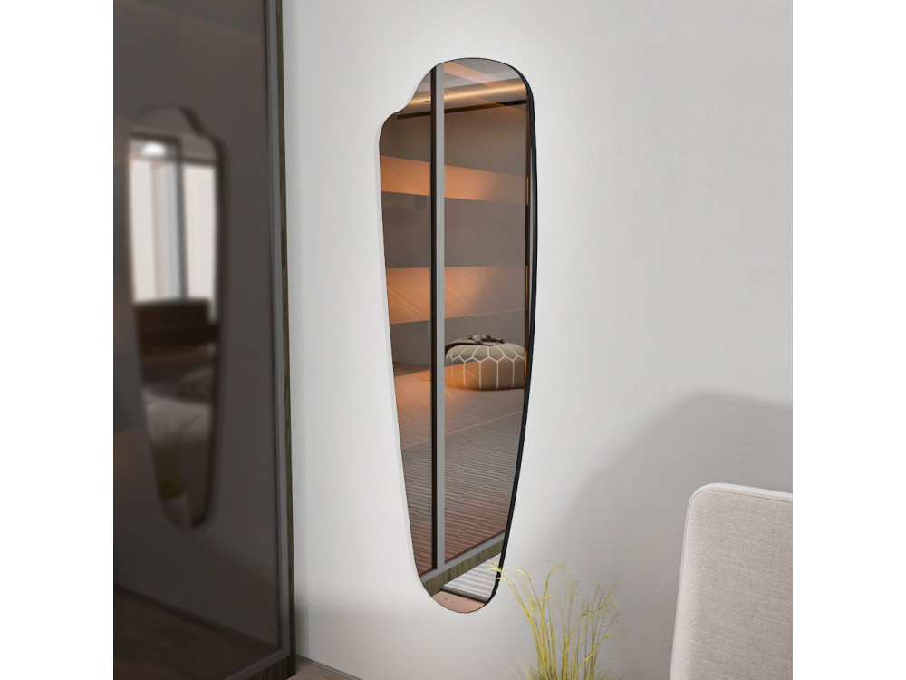 Reos" wooden psyche mirror - 40 x 120 cm - Transparent