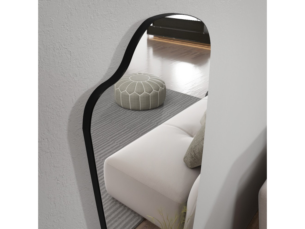Reos" wooden psyche mirror - 40 x 120 cm - Transparent