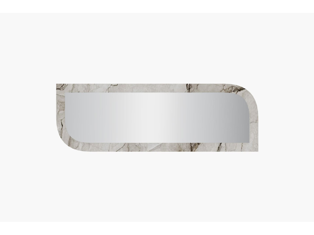 Arni" wooden mirror - 120 x 40 cm - Beige