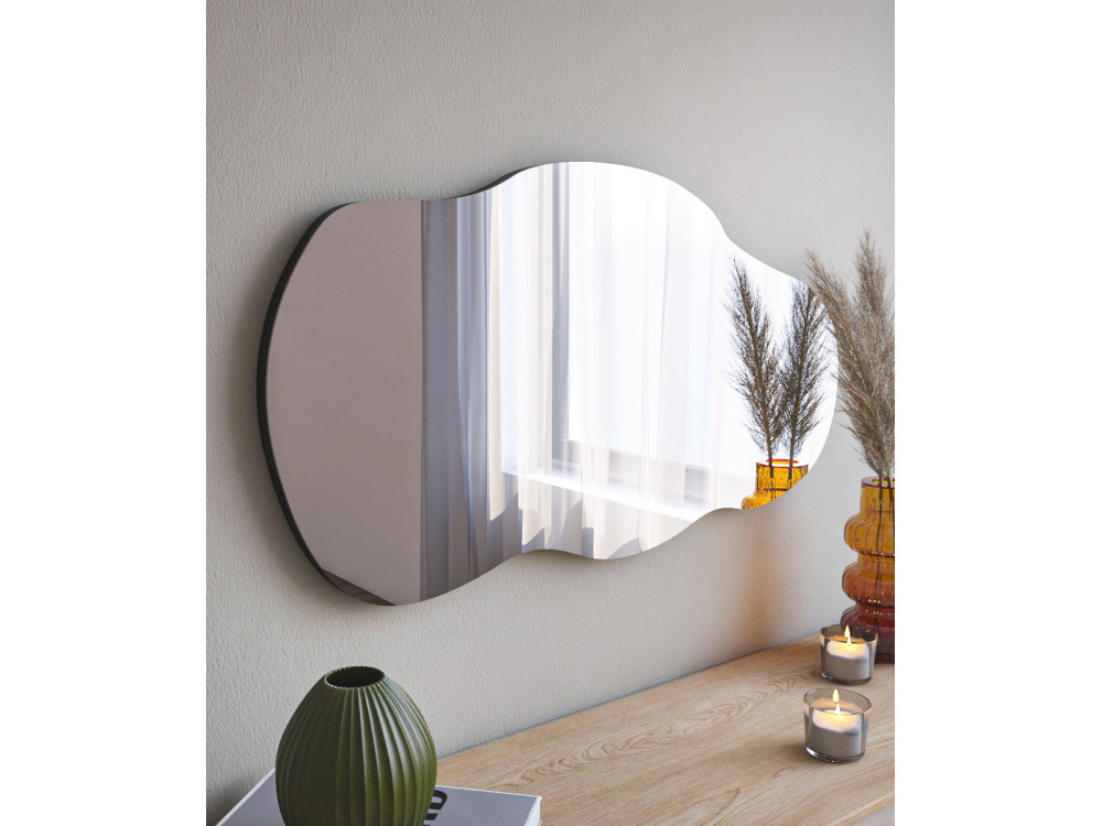 Baby" wooden mirror - 40 x 72 cm - Black