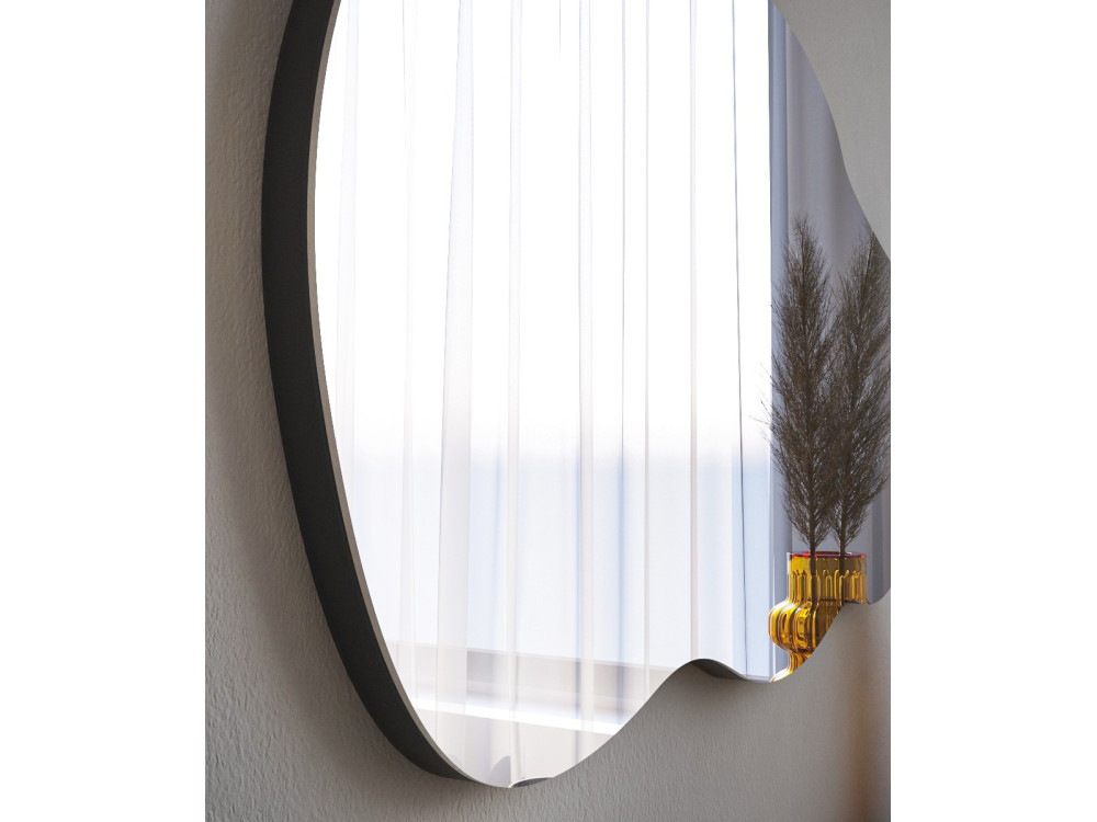 Baby" wooden mirror - 40 x 72 cm - Black