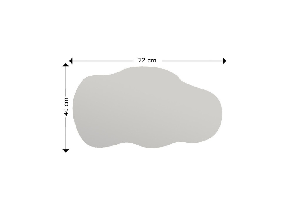 Baby" wooden mirror - 40 x 72 cm - Black