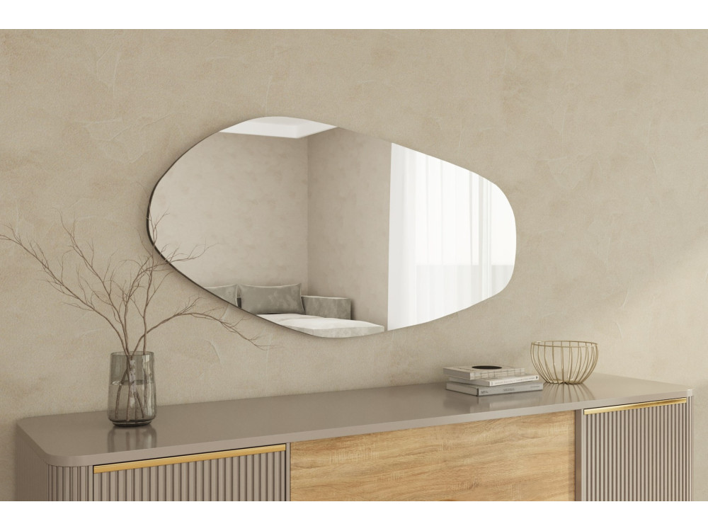 Bella" wooden mirror - 60 x 120 cm - Black