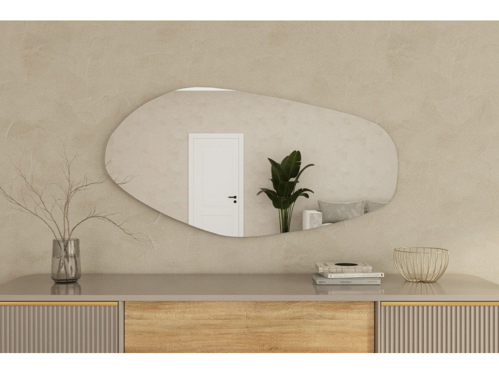 Bella" wooden mirror - 60 x 120 cm - Black