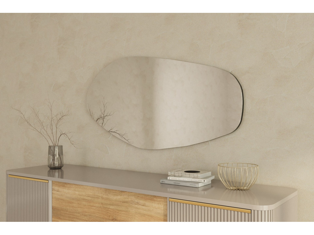 Bella" wooden mirror - 60 x 120 cm - Black