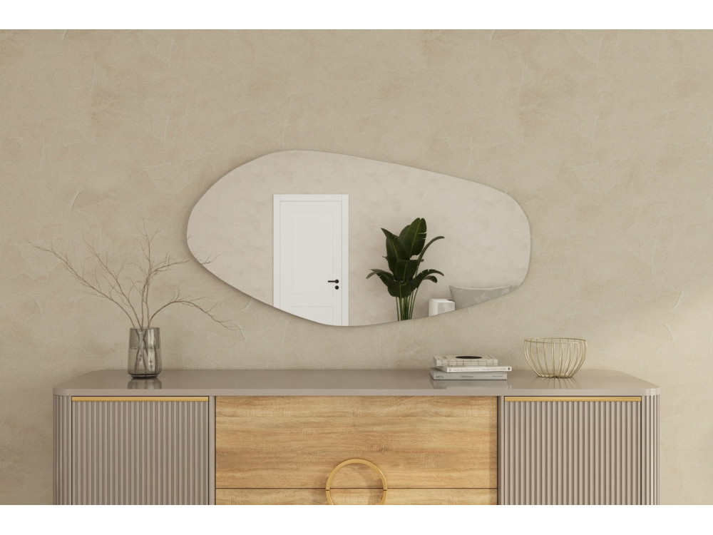 Bella" wooden mirror - 60 x 120 cm - Black