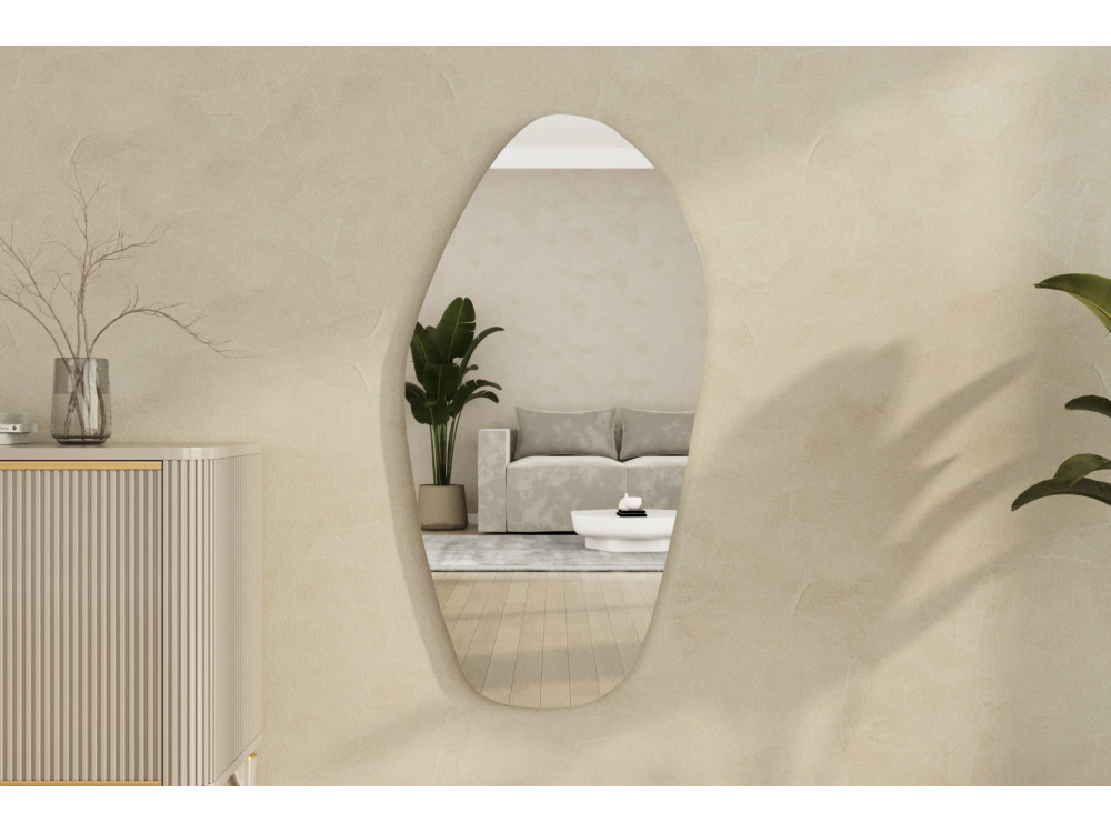 Bella" wooden mirror - 60 x 120 cm - Black