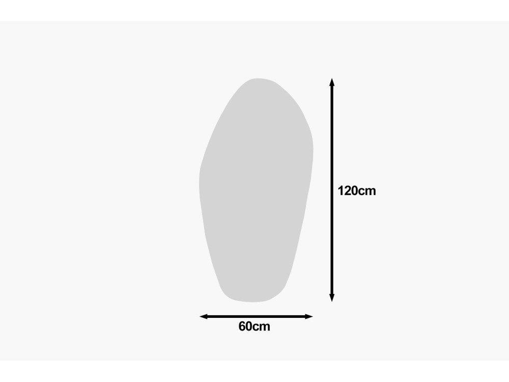 Bella" wooden mirror - 60 x 120 cm - Black