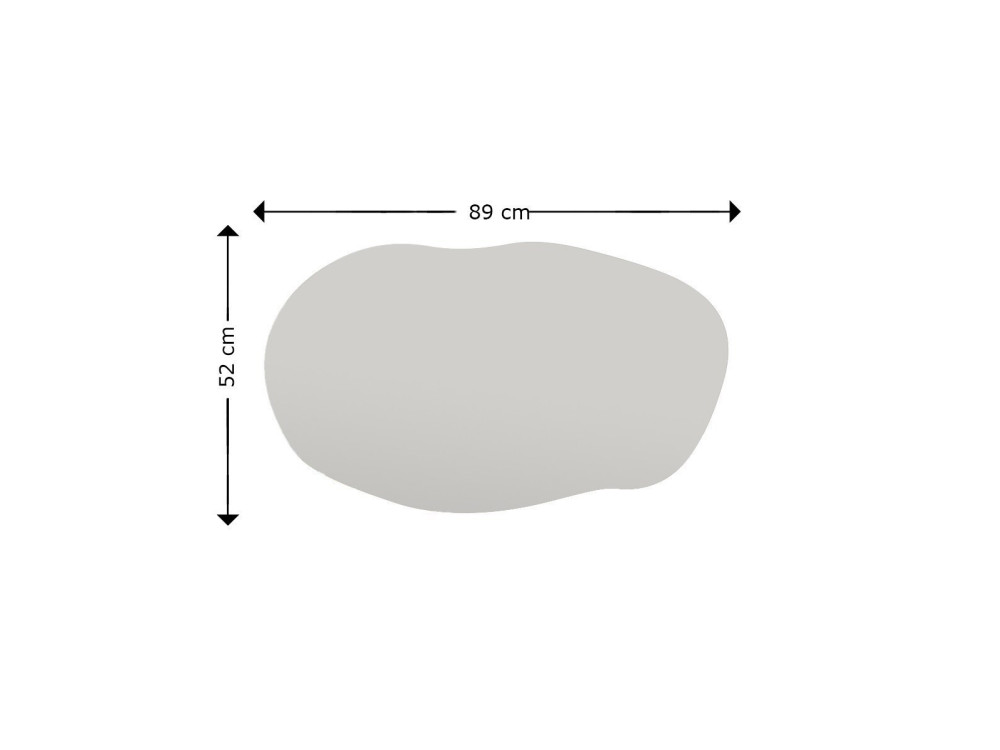 Lossa" wooden mirror - 52 x 89 cm - Black