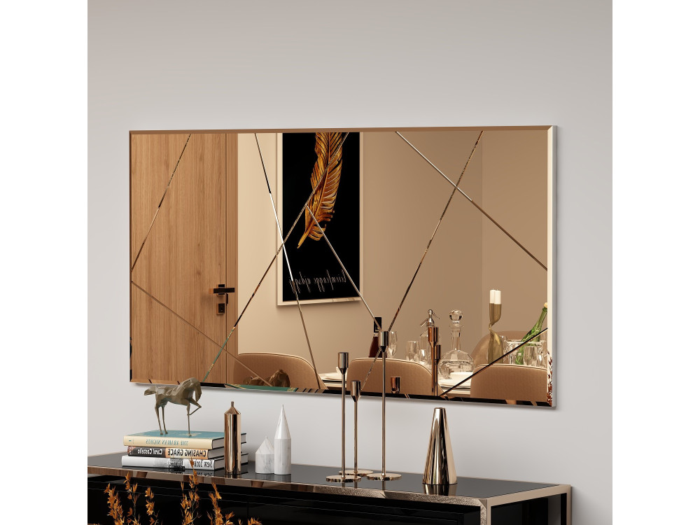 Wooden mirror "Orezo" - 120 x 60 cm - Bronze