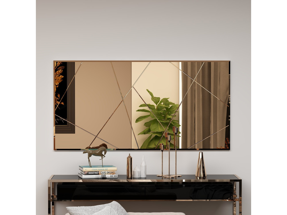 Wooden mirror "Orezo" - 120 x 60 cm - Bronze