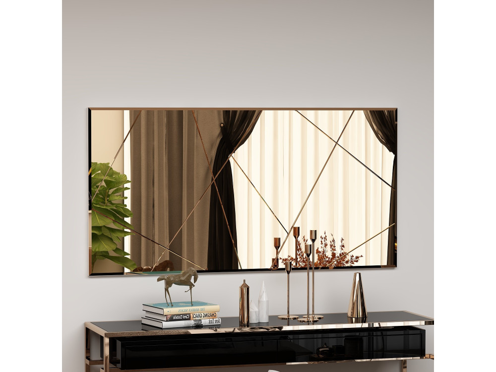 Wooden mirror "Orezo" - 120 x 60 cm - Bronze