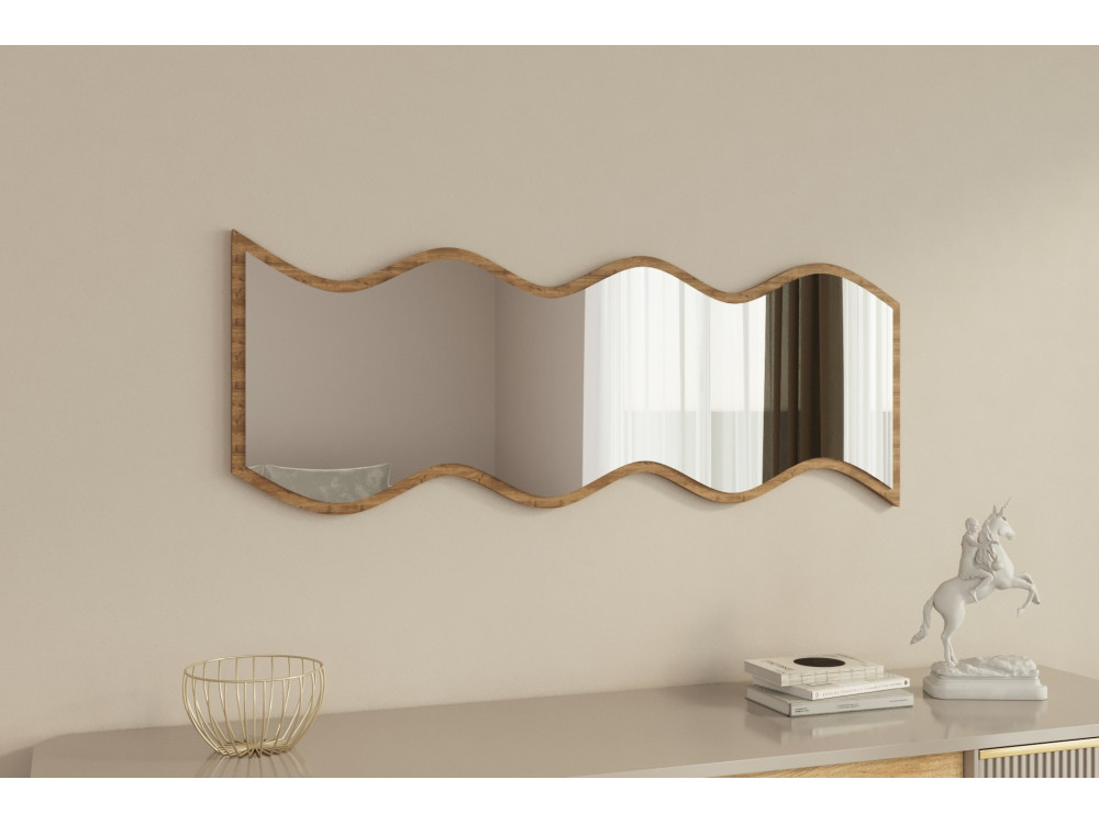 Safi" wooden mirror 40 x 2.2 x 120 cm - White