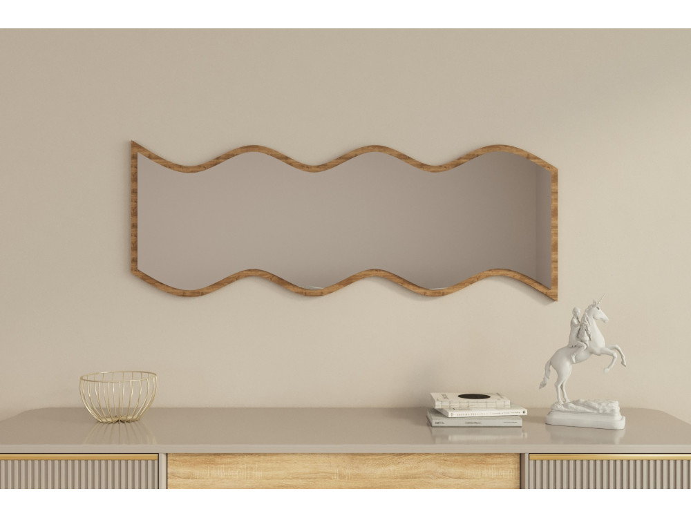 Safi" wooden mirror 40 x 2.2 x 120 cm - White
