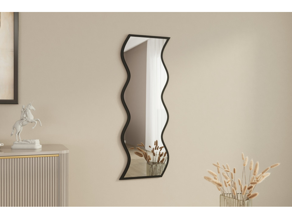 Safi" wooden mirror 40 x 2.2 x 120 cm - White