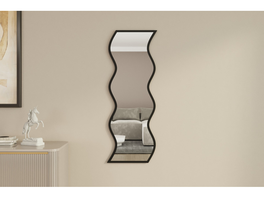 Safi" wooden mirror 40 x 2.2 x 120 cm - White